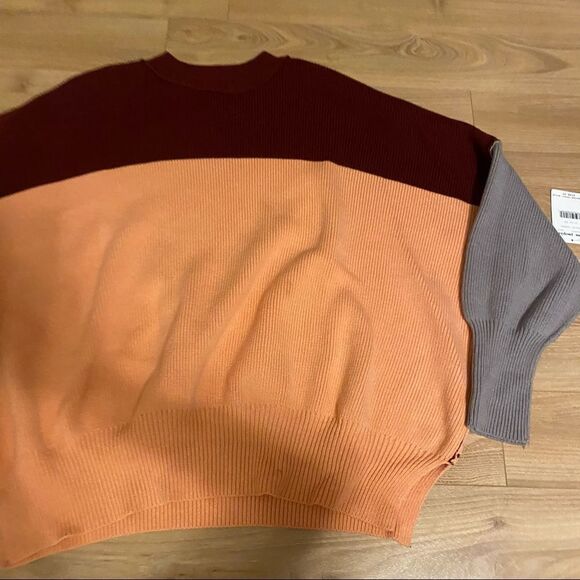 Free People Easy Street Colorblock Sweater XS NWT - Picture 8 of 8